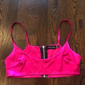 Hot pink PLT crop top
